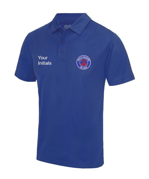 Malt Shovel Awdis Just Cool Cool Polo Royal Blue With Printed Initials